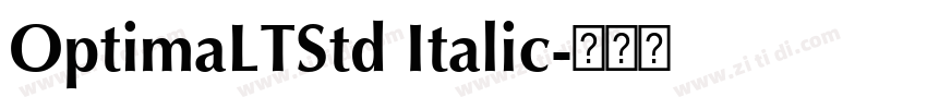 OptimaLTStd Italic字体转换